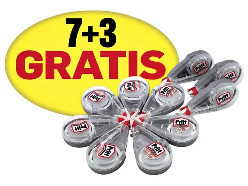 Correctieroller Pritt Mini Roller 4.2mmx7m Valuepack 7+3 gratis