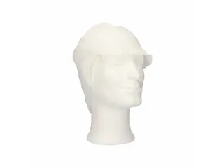 PPnw pet met klep en haaropvang wit 'snood cap' 1000 Stuks - 3