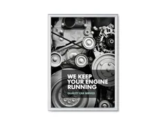 Kliklijst 50x70cm Rechte Hoeken 25mm Zilver