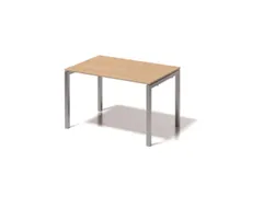 bureau HxBxD 740x1200x800mm blad esdoorn 4-voeten zilverkleurig