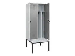 locker met bank,voor scheiding van kleding,HxBxD 2120x800x815mm,2vak