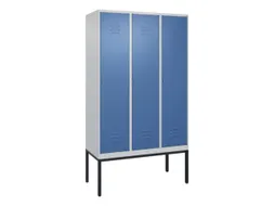 locker,HxBxD 2120x1200x500mm,3vak,vak B 400mm,cil.-slot,voetonderstel