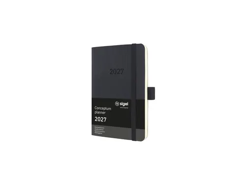Weekagenda Conceptum A6 2027 (NL/FR/EN/DU) zwart Softcover
