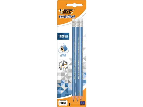 potlood Evolution Triangle met gom blister van 3 stuks