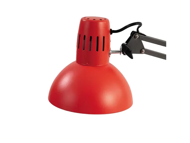 bureaulamp Architect rood/ grijs 7 W verstelbare dubbele arm