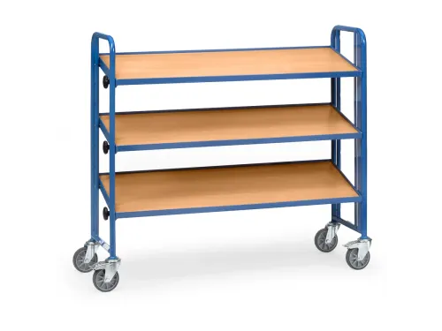 Bakkenwagen 2883 250kg 1240x415mm 3 Etages Hout Ral5007