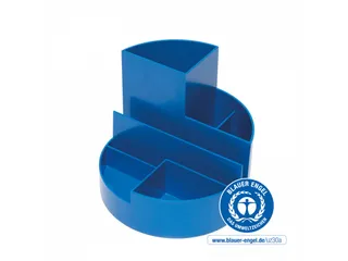 Pennenkoker MAUL roundbox Blauwe Engel recycled 6 vaks blauw - 1