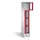 lockerkast 1850x320x500mm 1x4 vakken Cilinderslot Poten, RAL3003