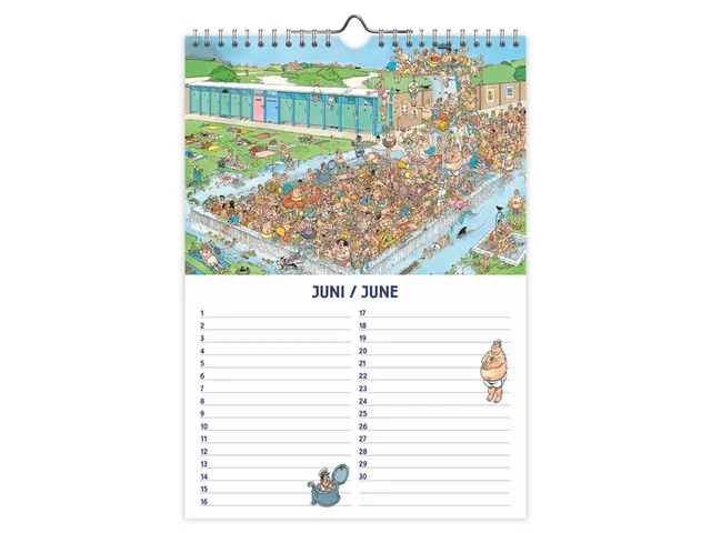 Calendrier anniversaire Jan van Haasteren A4