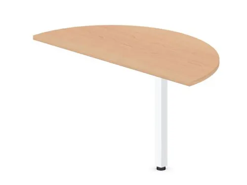 aanbouwtafel,i.h.v.,HxBxD 720-840x1200x600mm,halfrond,NE-esdoorn