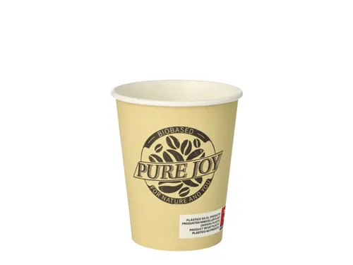 Papstar Pure Joy Drinkbekers 200 ml uit Karton Ø8x9,2cm Crème 50 st.