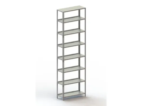 magazijnstelling,grondveld,HxBxD 2500x754x304mm,veldl. 800kg