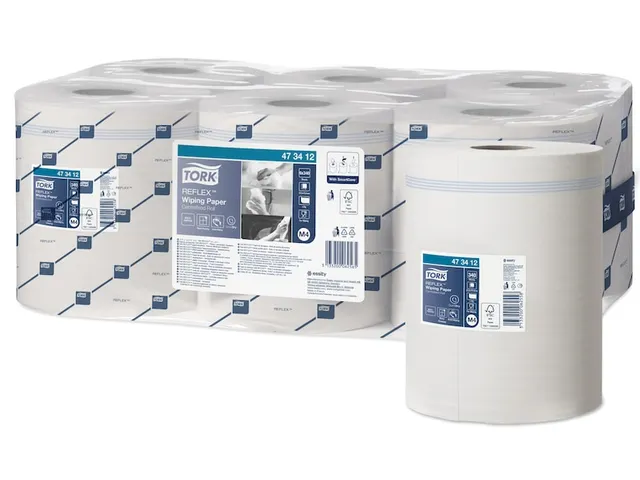 Tork 473412 Poetspapier M4 1-Laags Centerfeed Smartcore Wit