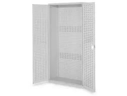 kast met sleufplaat,HxBxD 1950x1000x410mm,cil.-slot,romp lichtgrijs