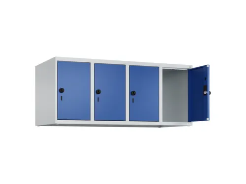 opzetkast,v. locker,4vak.,vak B 300mm,HxBxD 500x1200x500mm,vleugeldeur