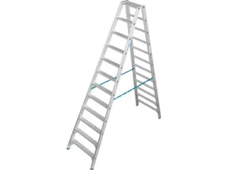 dubbele ladder,beide zijden,2x12treden m. R13-laag,treden met profiel - 1