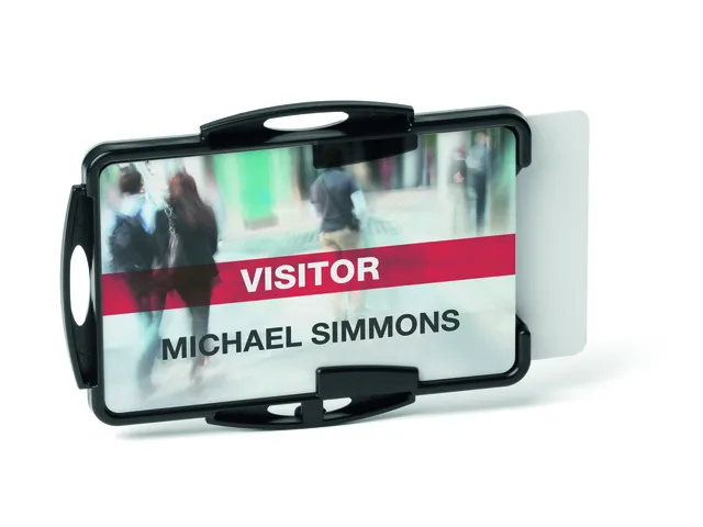 Durable ECO Badge 87x54mm kaarthouder voor 2 kaarten Zwart