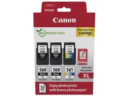 photo value pack 2x PG-560XL + 1x CL-561XL, 3712C012, 4 kleuren