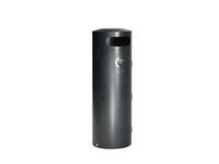 Combi-Asbak 90 Liter HxØ 1245x420mm Antiek-Zilverkleurig Afsluitbaar