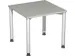Bureau 4-Poot Hxbxd 680-800X800X800Mm Ronde Buis Lichtgrijs