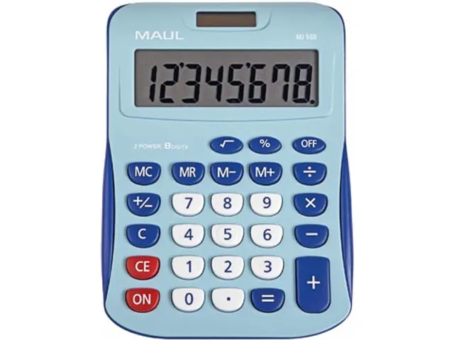 bureaurekenmachine MJ 550, junior, lichtblauw