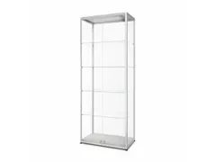 Glazen Vitrinekast LED Verlicht Dubbele Deur 80x40x200cm