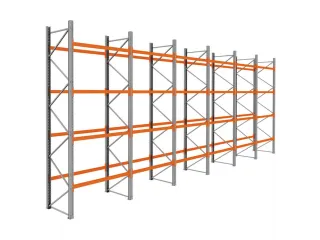 palletstelling,basis+5xaanbouw,HxBxD 4620x11650x1100mm,vakl. 3000kg - 1