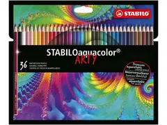Kleurpotloden STABILO 1636 aquacolor Arty assorti etui à 36 stuks