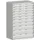 ladekast HxBxD 1600x1050x650mm 11laden RAL7035 front RAL7035