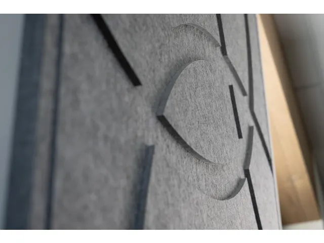 Acoustic Art GEO XL 160x120cm Grijs Akoestisch kunstwerk Geometrisch