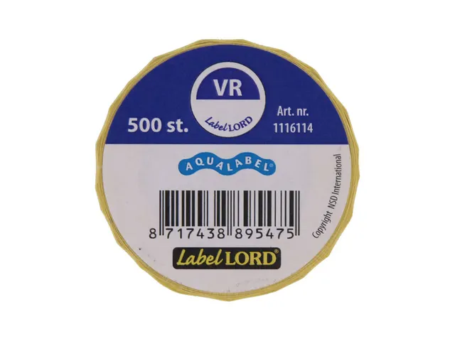 Aqualabel Dagetiket Vrijdag Donkerblauw 19mm 500 Stuks