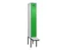 locker met bank,voor scheiding van kleding,HxBxD 2120x300x815mm,1vak