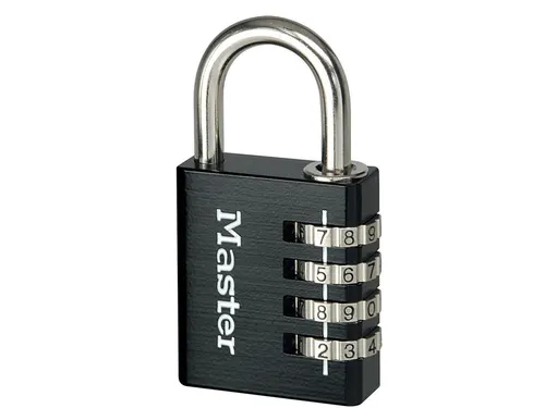 Hangslot MasterLock combi alu + sleutel 40mm zwart