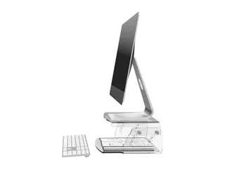 LCD Monitorverhoger HV 550 transparant acryl - 6