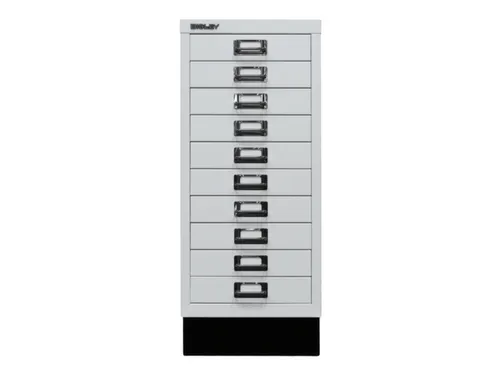 kantoor-ladekast HxBxD 670x279x380mm 10 laden romp verkeerswit staal
