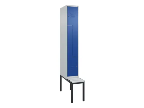 Z-garderobekast,HxBxD 2120x300x815mm,2vak,vak B 300mm,cil.-slot