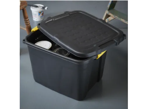 Opbergbox Bankers Box 42 liter met handgrepen robuust zwart