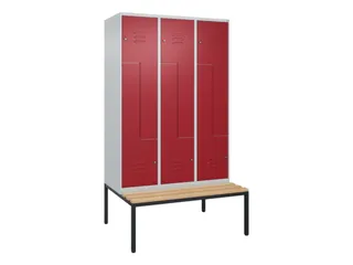 Z-garderobekast,HxBxD 2120x1200x815mm,6vak,vak B 400mm,cil.-slot - 1