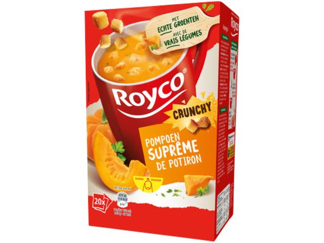 Soep Royco pompoen Supreme met croutons 20 zakjes | SoepOpHetWerk.nl