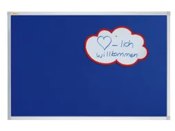 prikbord HxB 90x120cm opprikbaar bord vilt blauw frame aluminium