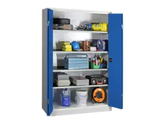 Ruime Vouwdeurkast 1950x1200x600mm 4legborden Ral7035 Front Ral5010