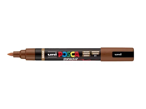 Paintmarker Uni POSCA PC-5BR brushpunt M bruin