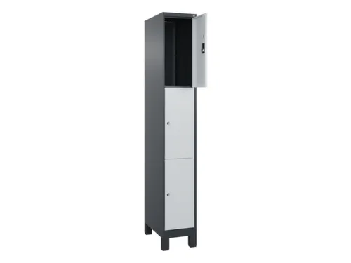 lockerkast,HxBxD 1950x300x500mm,1x3vakken,vak B 300mm,cil.-slot,voeten