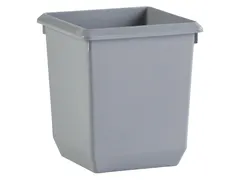 Papierbak Kunststof vierkant taps 36cm hoog Grijs 27 liter