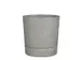 Plantenpot Mica Coco met schotel rond grijs 23.5 x 22.5 cm