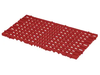 Roostertegel Hd-pe Lxbxh 800x400x25mm Roodbruin - 1
