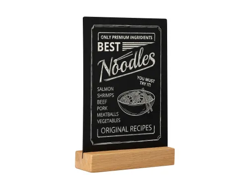Krijtbord Europel Tafelmodel met Eiken houten voet A5