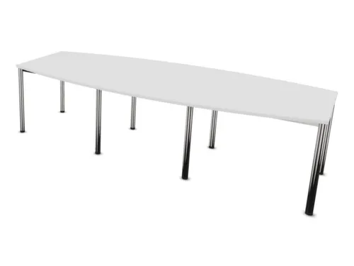 vergadertafel,HxBxD 740x2800x1200mm,vatvormig,Bl-wit