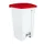 Contitop,afvalbak met pedaal 90L wit/rood/VE:3