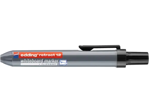 Whiteboardmarker edding 12 drukknop rond 1.5-3mm zwart